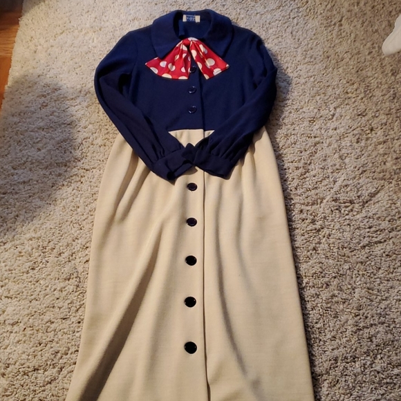 Vintage Double Knit Maxi Dress - Picture 1 of 4